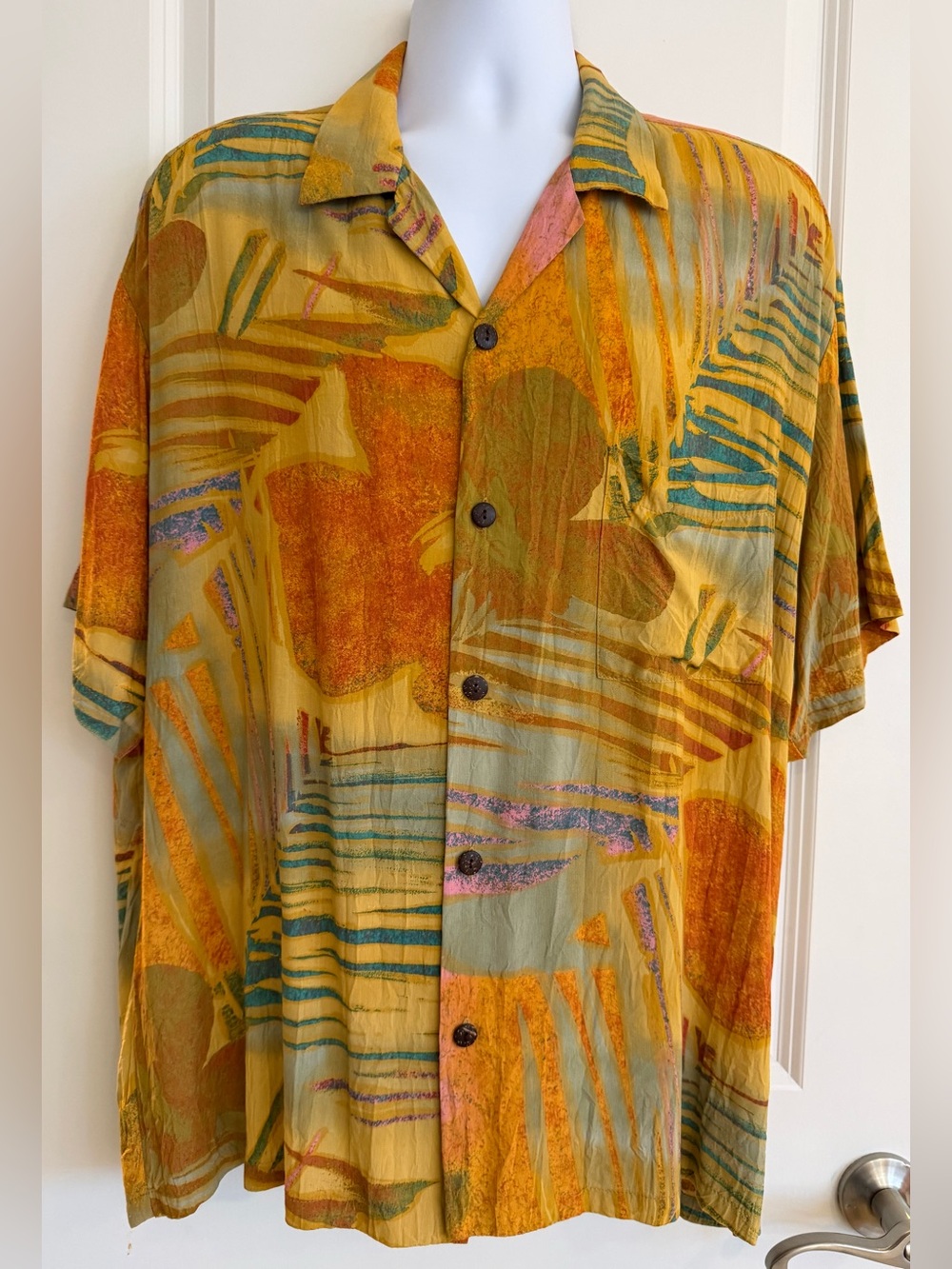 Jams World Hula Moon Hawaiian Aloha Short Sleeve Men’s Shirt, XL, Excellent cond